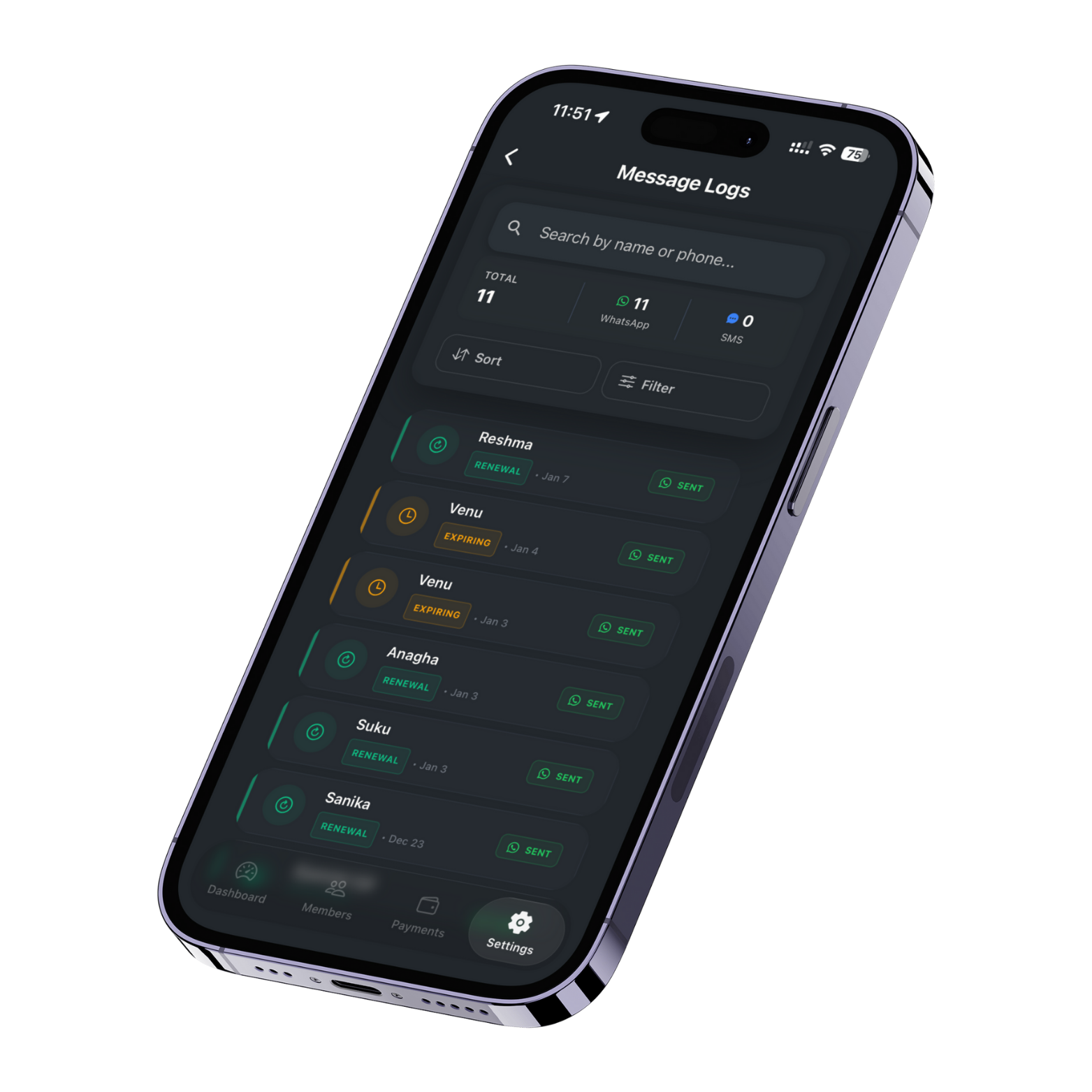 WhatsApp Communication Logs